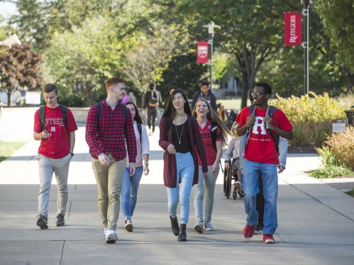 students walking on College Avenue Campus
