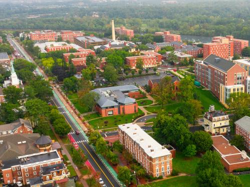 bird's eye view of the College Avenue Campus in New Brunswick